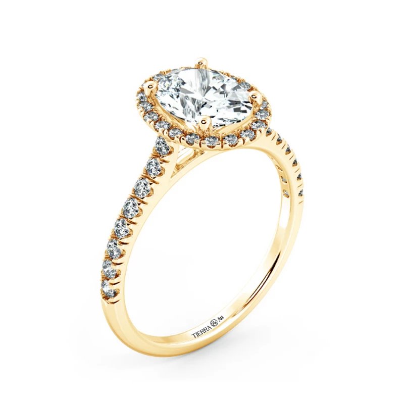 Nhẫn đính hôn Halo đai tấm NCH8501 4